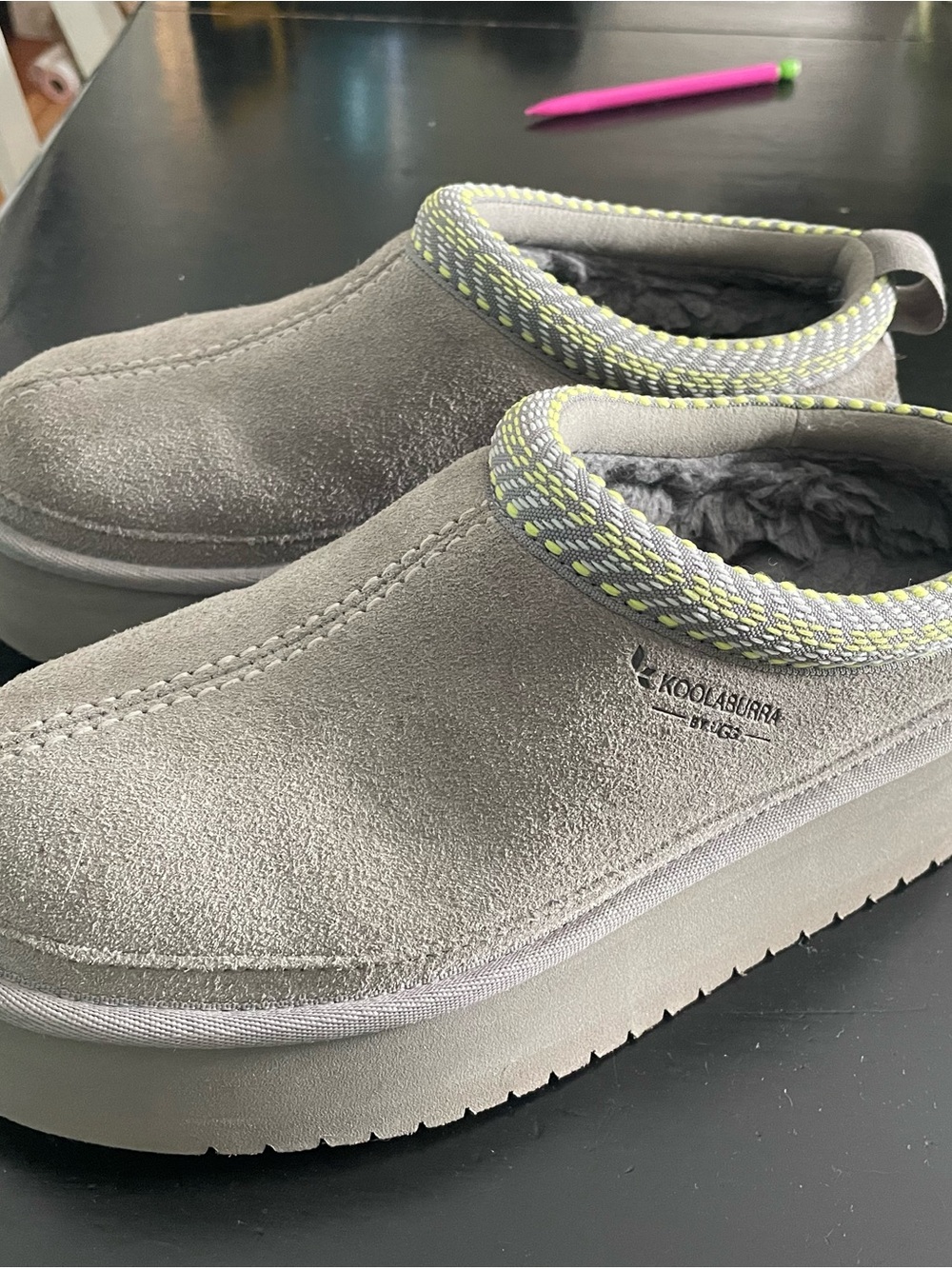 Koolaburra by Ugg -!Kids Gray Slip-On Suede